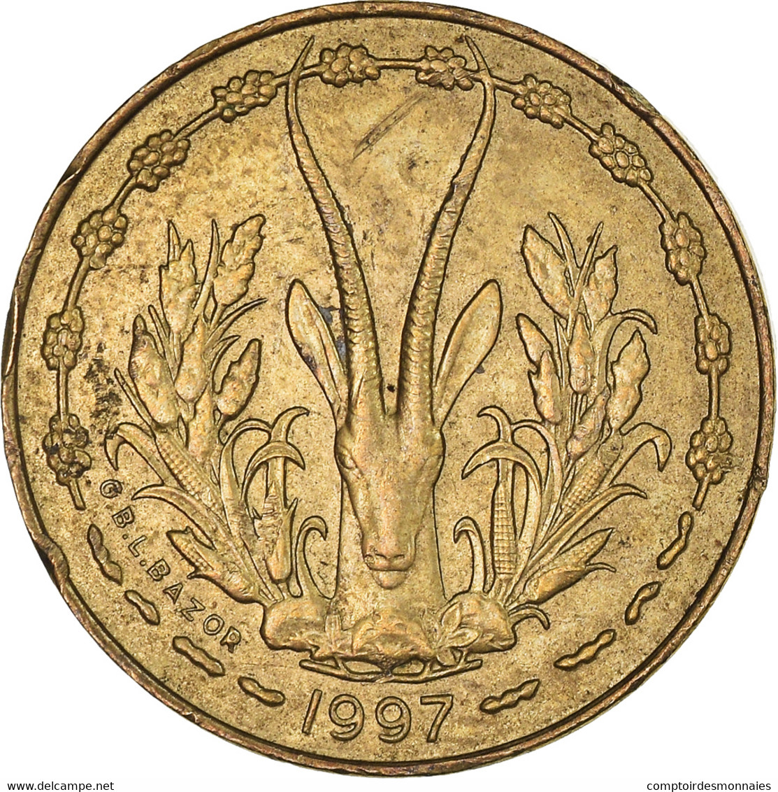 Monnaie, Communauté économique Des États De L'Afrique De L'Ouest, 5 Francs - Costa D'Avorio