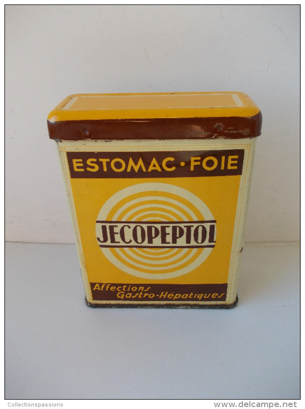 - Boite Métal. Jecopeptol. Estomac, Foie - Pharmacie - - Equipo Dental Y Médica