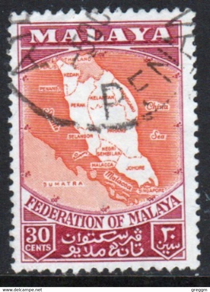 Malayan Federation 1957 Single 30c Stamp In Fine Used - Federation Of Malaya
