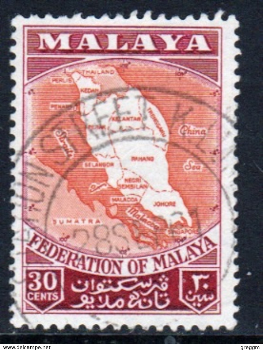 Malayan Federation 1957 Single 30c Stamp In Fine Used - Federation Of Malaya