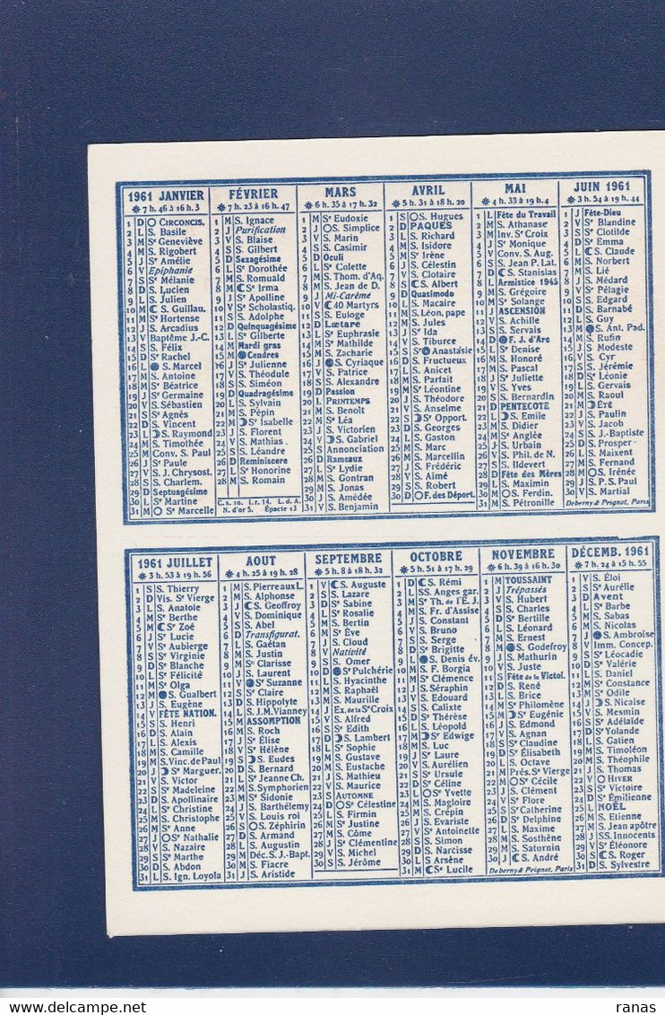 Calendrier 1961 Cinéma Clermond Ferrand Non Plié Sacha Distel - Kleinformat : 1961-70