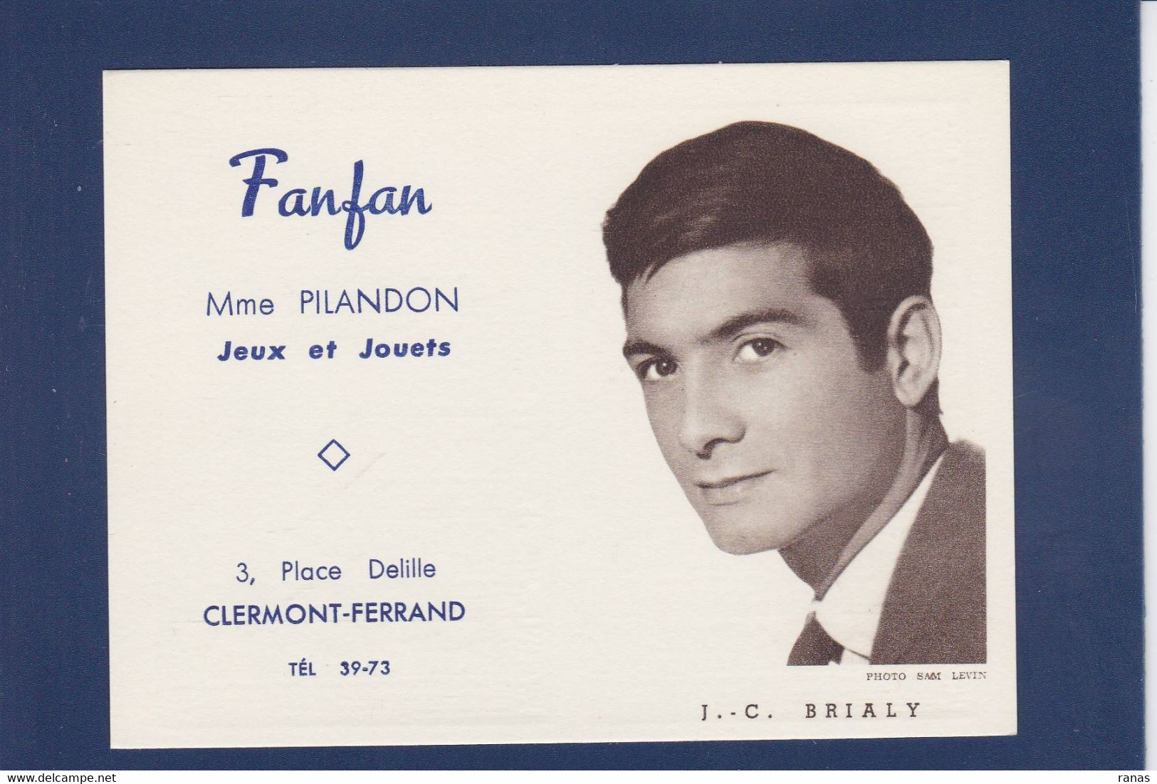 Calendrier 1961 Cinéma Clermond Ferrand Non Plié Jean Claude Brialy - Tamaño Pequeño : 1961-70