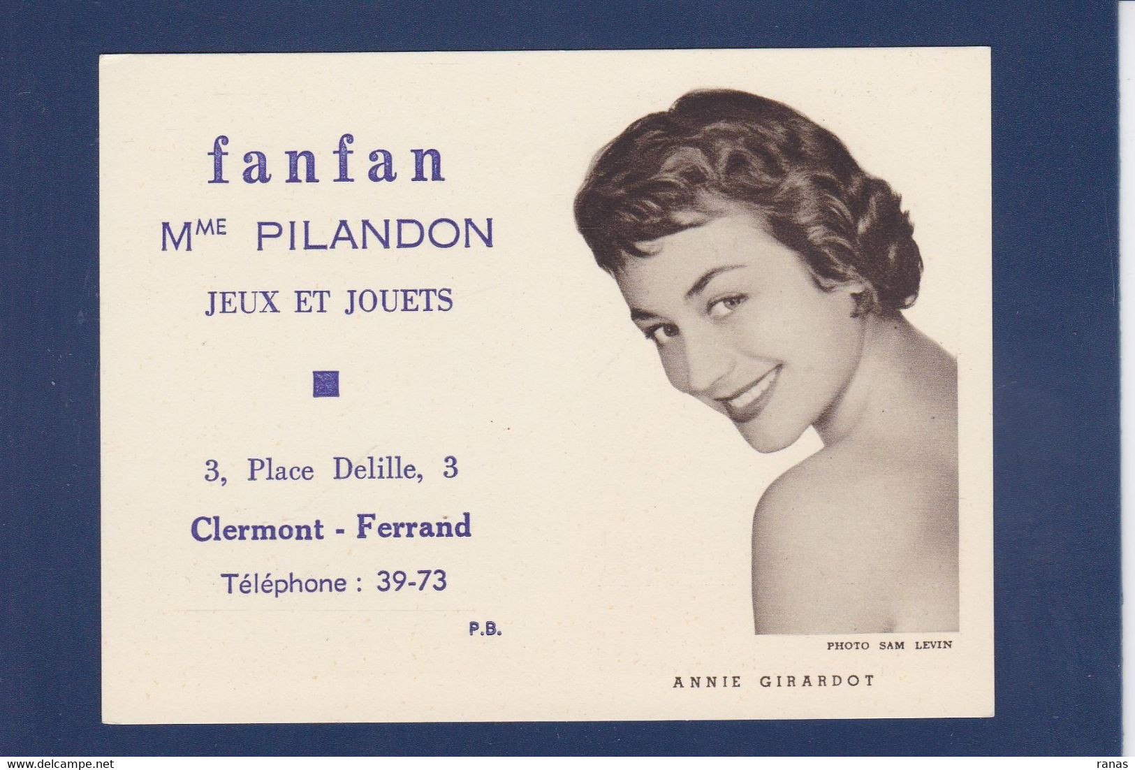 Calendrier 1960 Cinéma Clermond Ferrand Non Plié Annie Girardot - Tamaño Pequeño : 1941-60