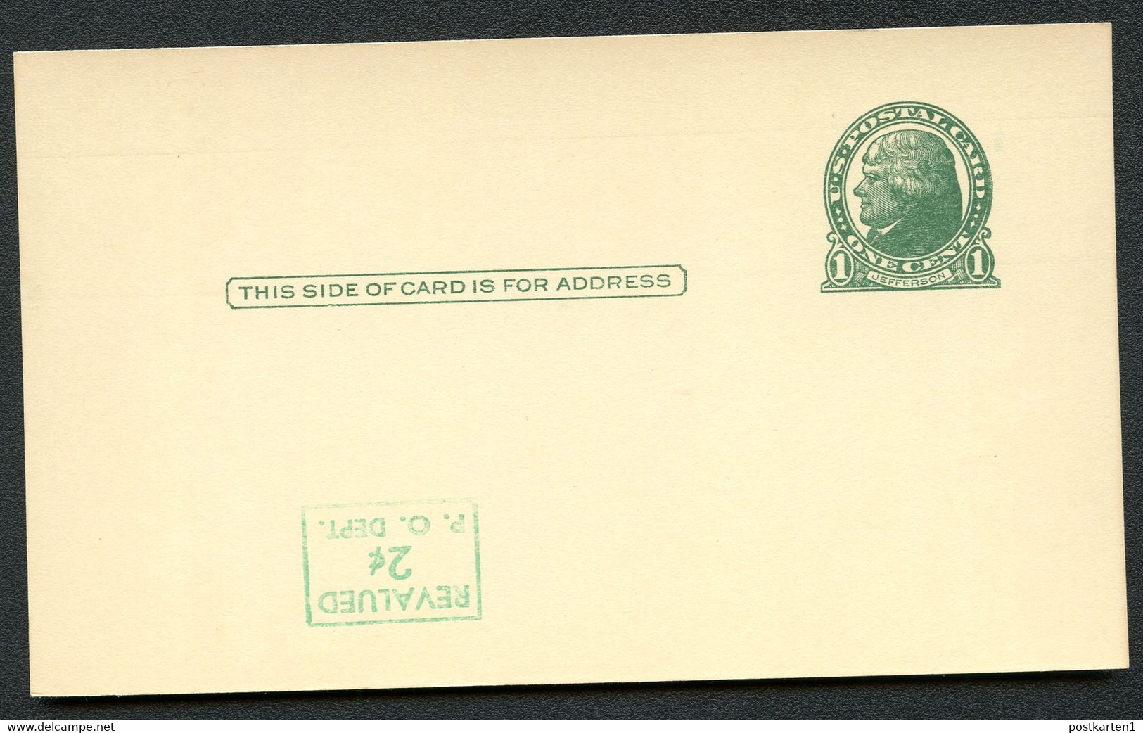 UX39 S56-1f Postal Card SURCHARGE INVERTED LOWER LEFT Mint Xf 1952 Cat. $11.50 - 1941-60