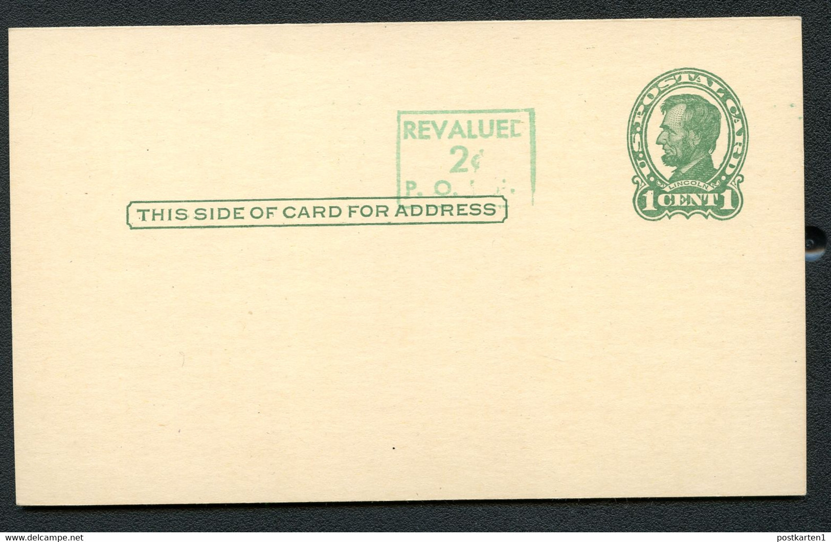 UX40 S58-1 Postal Card MISSING DEPT IN SURCHARGE Mint Xf 1952 - 1941-60