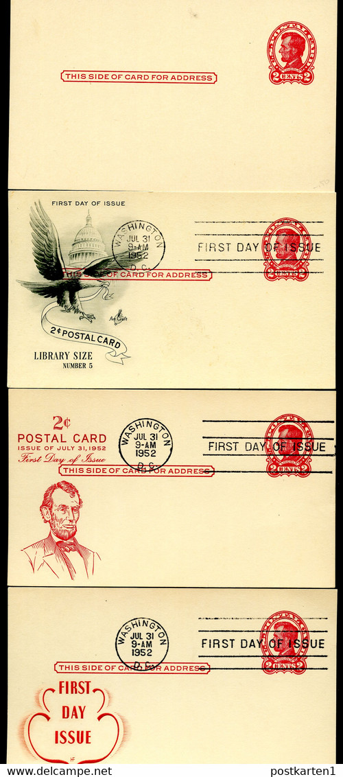 UX43 S60 4 Postal Cards Mint + FDC Cachets ArtCraft Artmaster HF 1952 - 1941-60