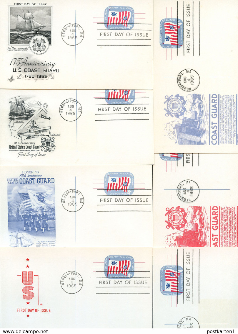 UX52 UPSS S70 7 Diff. Postal Cards FDC 1965 - 1961-80