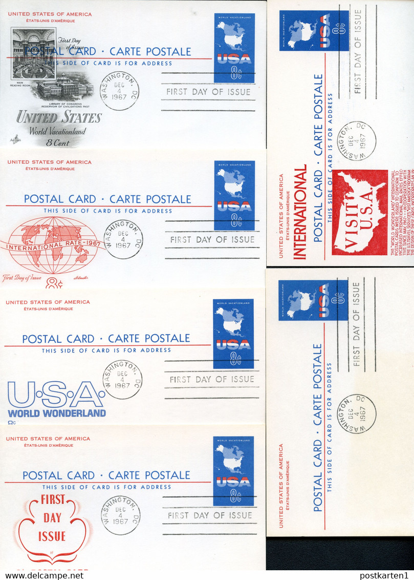 UX54 UPSS S72 6 Diff. Postal Cards FDC 1967 - 1961-80