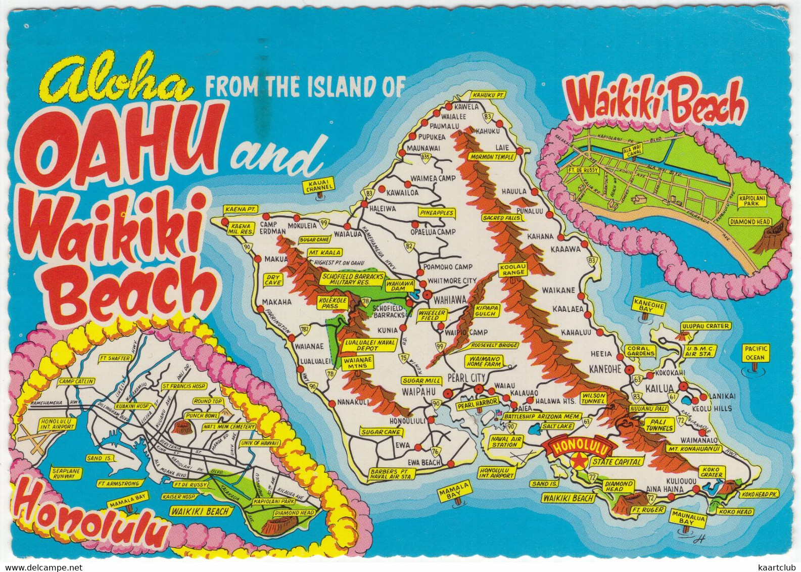 'Aloha From The Island Of Oahu And Waikiki Beach...' - (Hawaï, USA) - 1973 - Oahu
