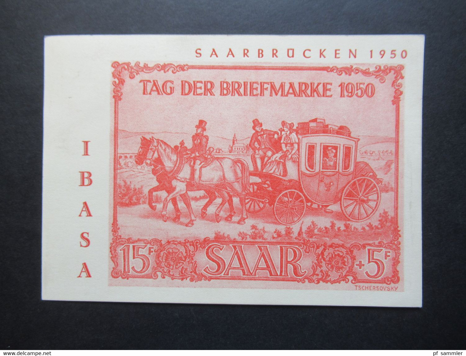 Saarland 1950 IBASA Maximumkarte / Sonderstempel / FDC Nr. 291 Katalogwert 350€ Tag Der Briefmarke - Lettres & Documents