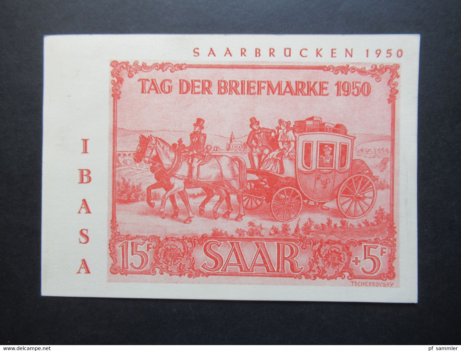 Saarland 1950 IBASA Maximumkarte / Sonderstempel / FDC Nr. 291 Katalogwert 350€ Tag Der Briefmarke - Storia Postale