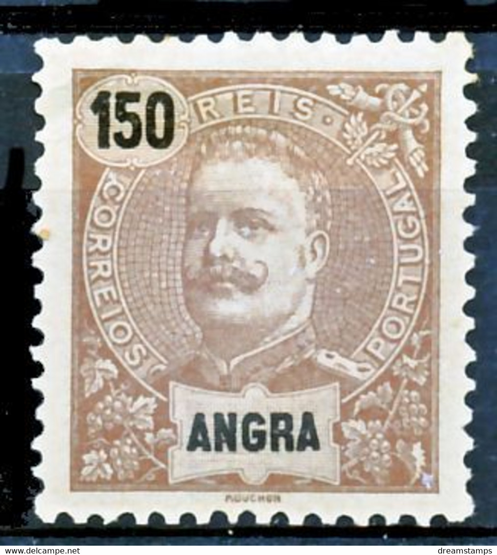 !										■■■■■ds■■ Angra 1897 AF#25 (*) King Carlos Mouchon 300 Réis (x0055) - Angra