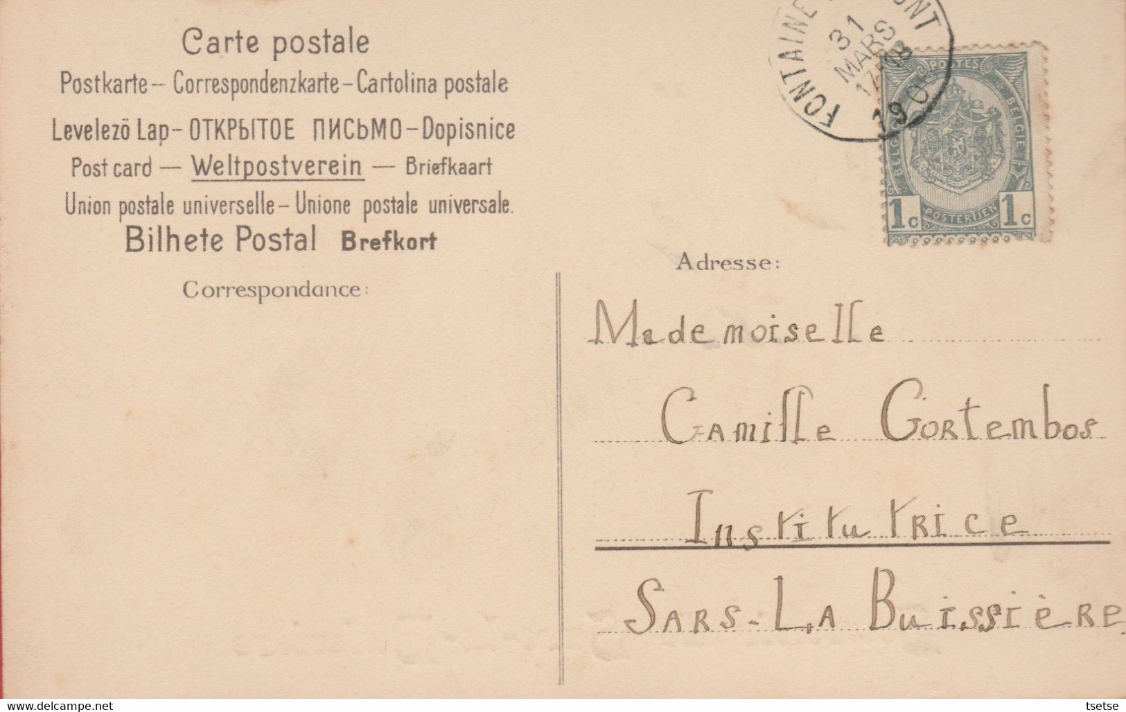 Sars-la-Buissière ... Souvenir De ... Jolie Fantaisie -1906 ( Voir Verso ) - Lobbes
