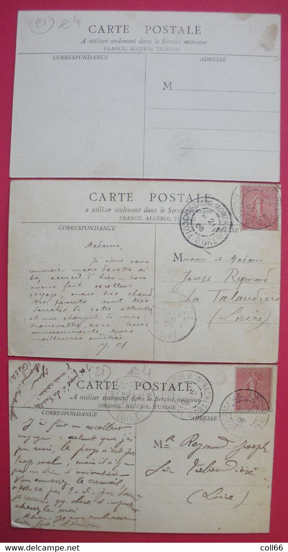 21 Chassagne 1905 à Saisir 3 Cartes Postales Bon état éditeur Sapin Chagny  Dos Scanné Indivisible - Other & Unclassified