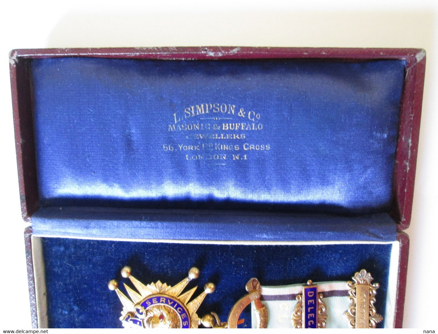 Rare! 925 Silver medal gold plated Grand Masonic Lodge of Scottish Rite in Wales delegate to the 1955 Coronation