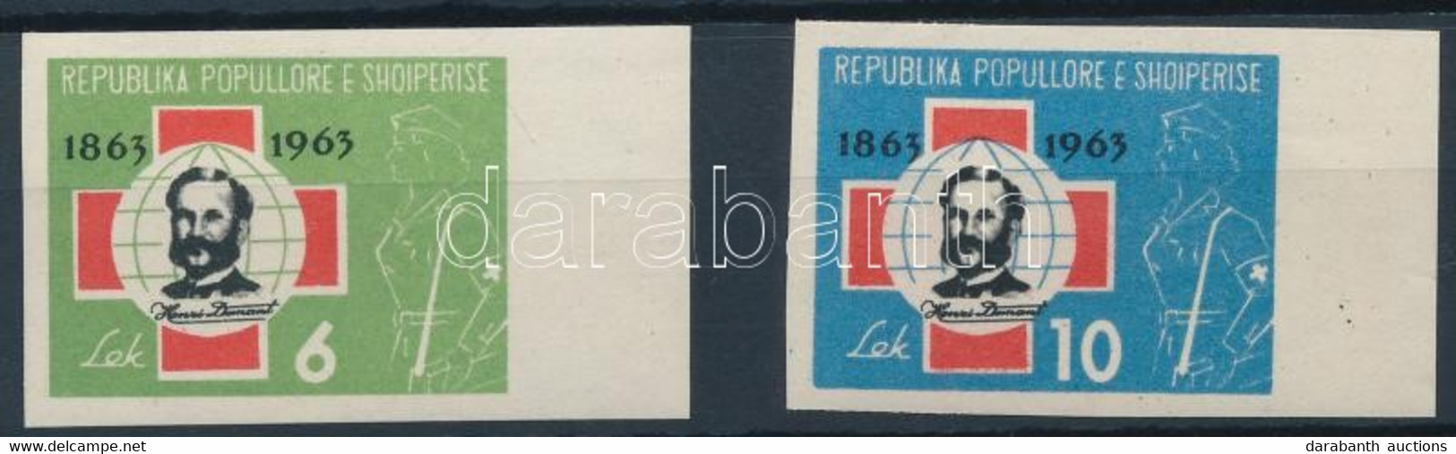 ** 1963 Vöröskereszt ívszéli Vágott értékek, Red Cross Margin Imperforated Values Mi 723-724 - Other & Unclassified