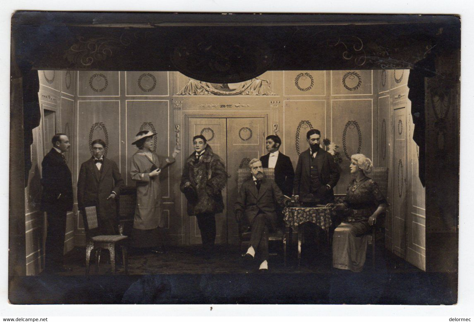 CPA Photo N°7 Camp De Prisonniers Français à Munster Basse Saxe Munster Allemagne Théâtre Rembahn 1916 - Munster
