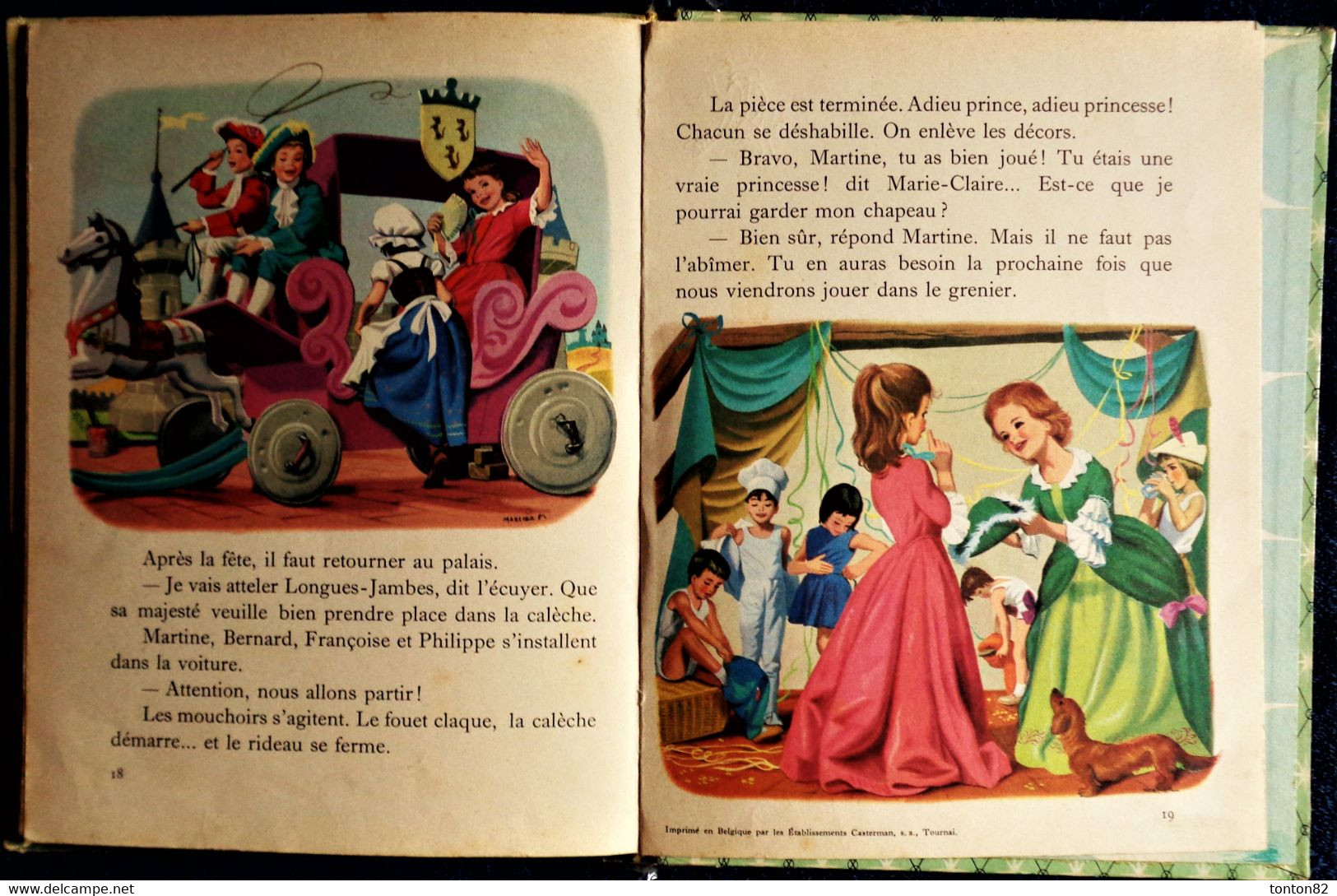 G. Delahaye / M. Marlier - Martine fait du Théâtre - Collection   " Farandole " - Casterman - ( 1959 ) .