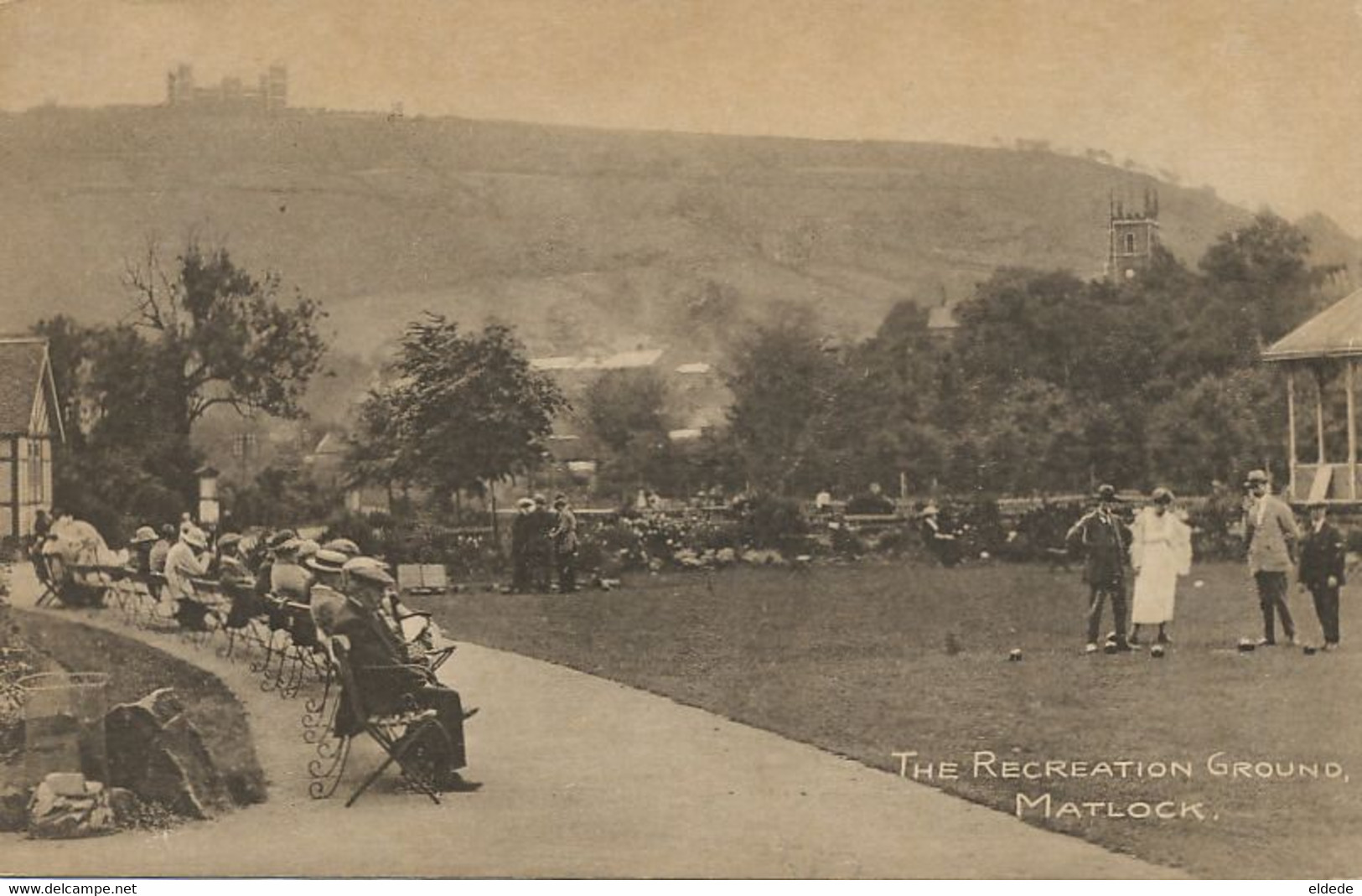 Matlock The Recreation Ground Playing Ball Curling ? Boules Petanque Edit Brown Bon Marché - Derbyshire