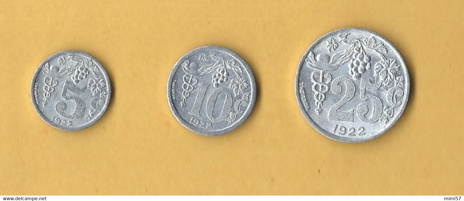 3 Monnaies 5, 10 Et 25 Cts D' EPERNAY 1922 - Monétaires / De Nécessité