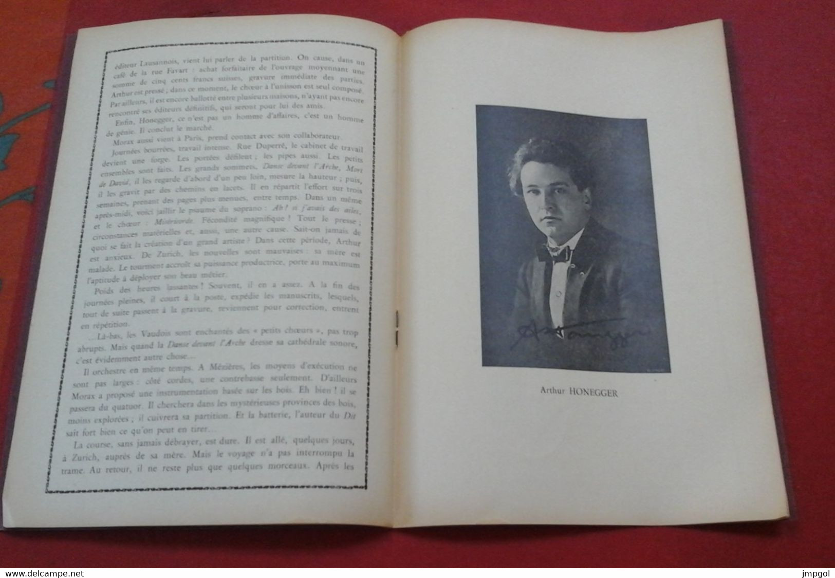 Concert Symphonique Genève Salle De La Réformation Décembre 1928 Le Roi David Arthur Honegger Maria Luscher Caro Faller - Programmi