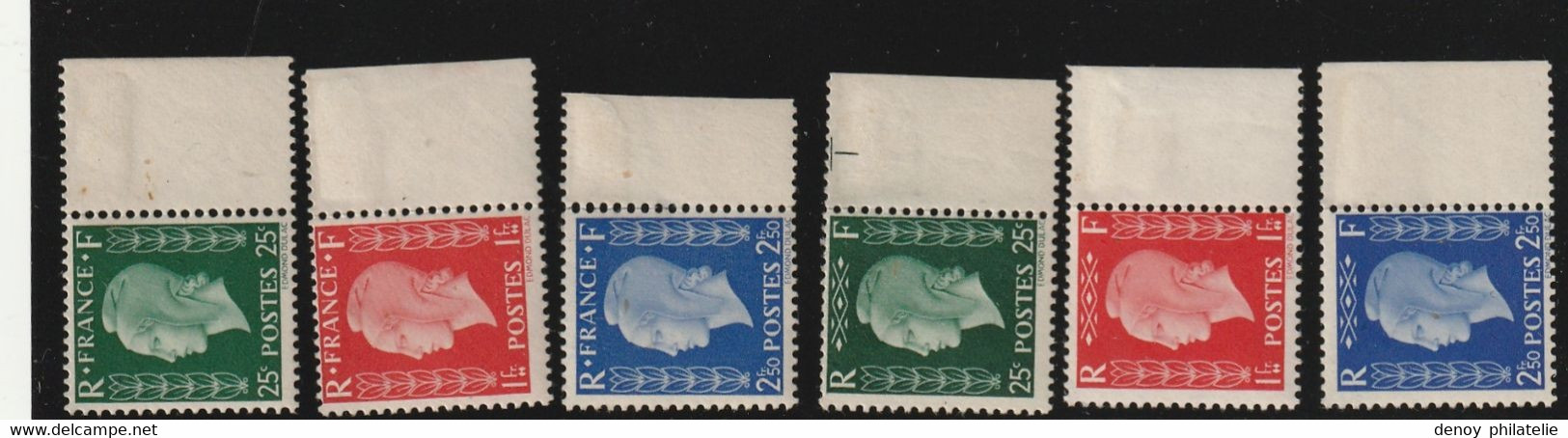 France N° 701A  701B 701C + 701D 701E 701F Les 6 Valeurs Sans Charnière** Bord De Feuille - Nuovi