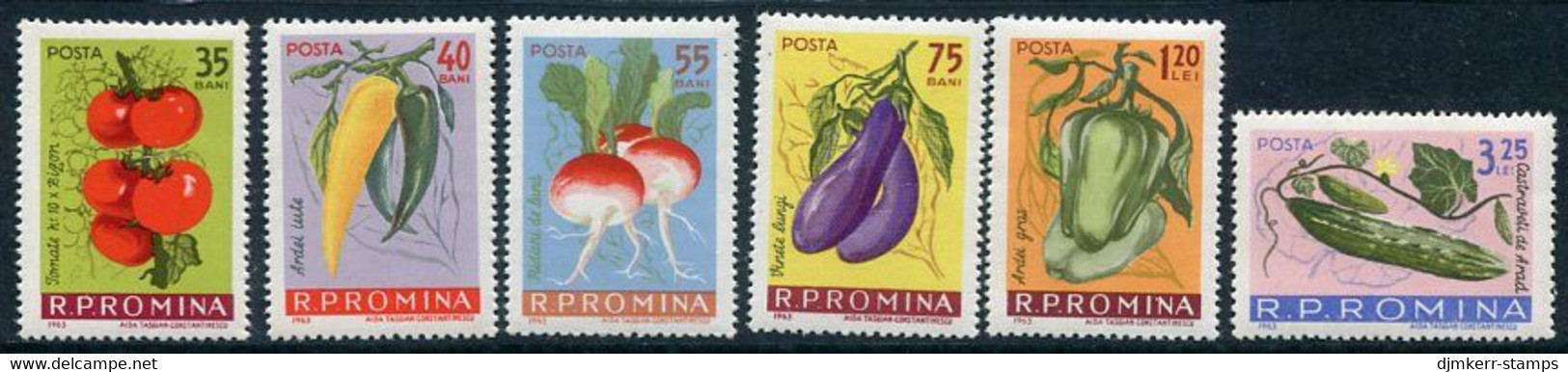 ROMANIA 1963  Vegetables MNH / **.  Michel 2131-36 - Nuevos