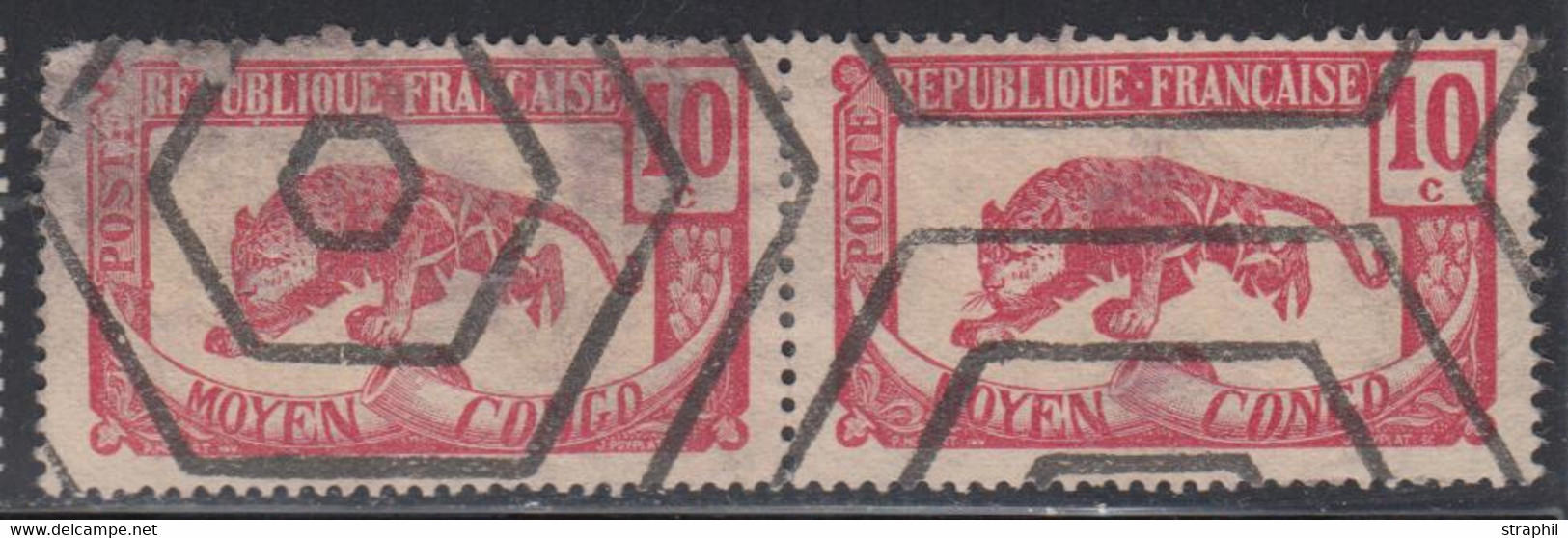 * CONGO - * - N°46 - 5c S. 30c - Signé Calves - TB - Other & Unclassified