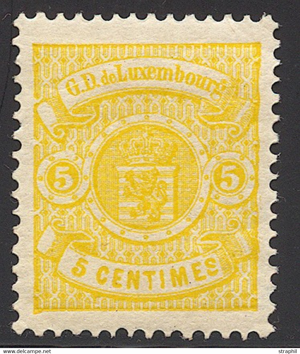 * LUXEMBOURG - * - N°41 - 5c Jaune - TB - 1859-1880 Coat Of Arms