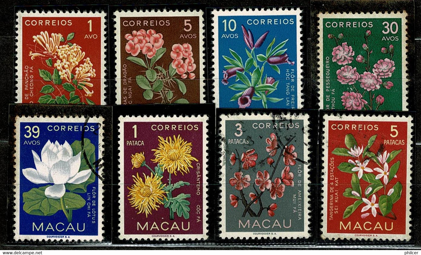 Macau, 1953, # 374, 376/7, 379/83, MNG And Used - Usados
