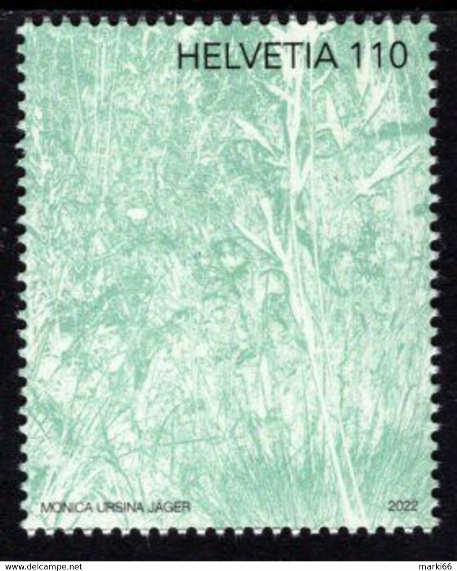 Switzerland - 2022 - Commitment To Art In The Periphery - Mint Self-adhesive Stamp Printed With Chlorophyll Pigments - Unused Stamps