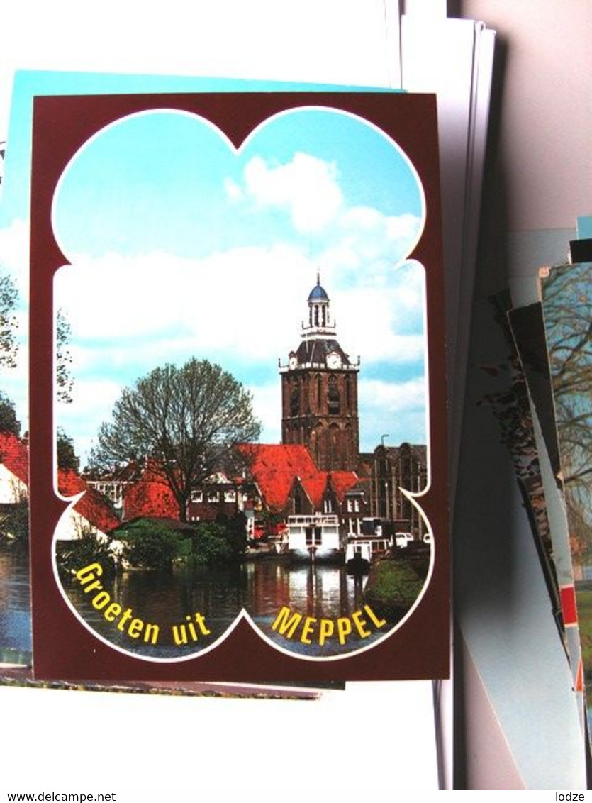 Nederland Holland Pays Bas Meppel Toren En Gracht Met Boten - Meppel