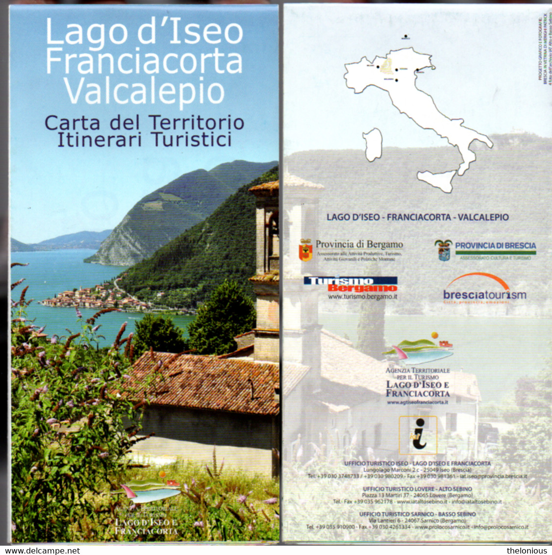 # Lago D'Iseo: Franciacorta, Valcaleppio (Carta Territorio - Itinerari Turistici) - Turismo, Viaggi