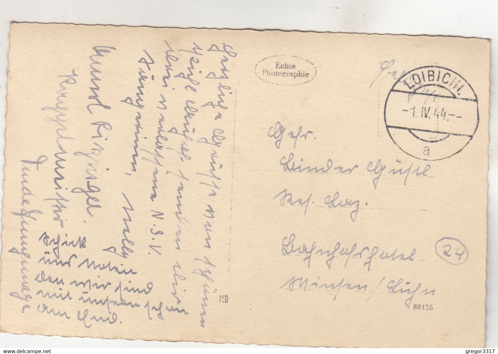 B2174) Hotel PICHL AUHOF Am MONDSEE - Salzkammergut - Tolle Alte AK FELDPOST LOIBICHL 1.04.1944 - Mondsee