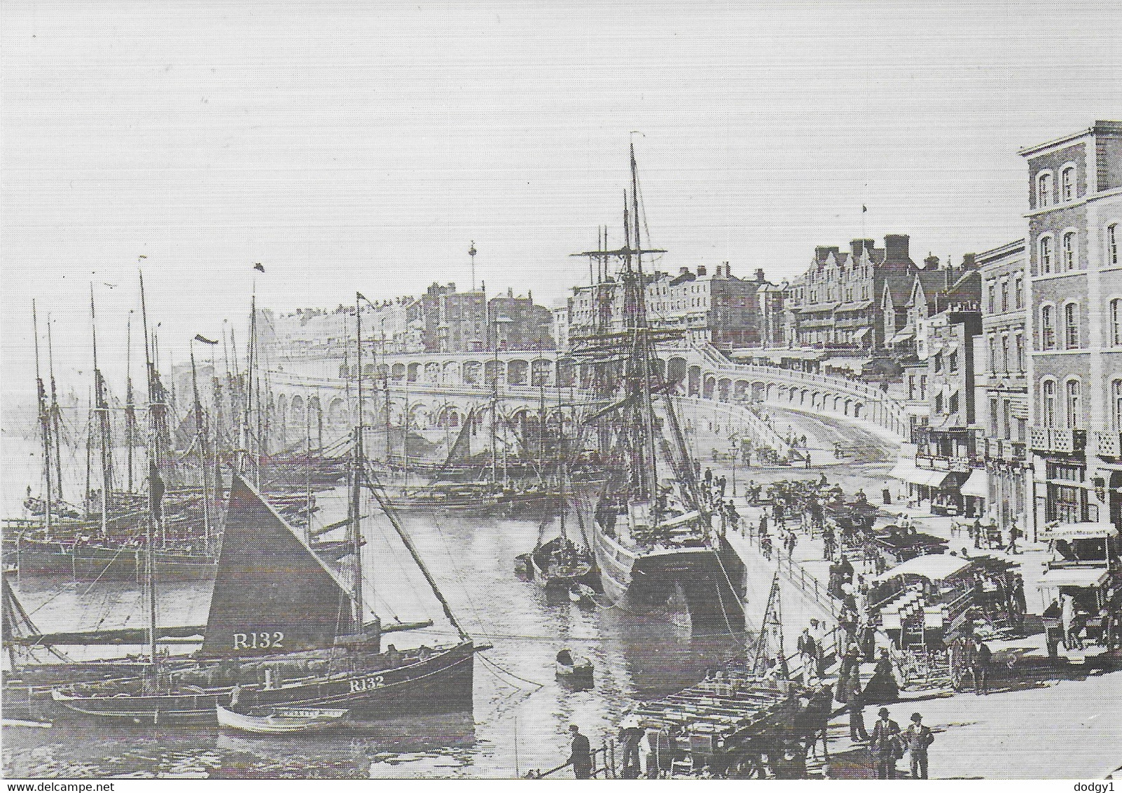 REPLICA POSTCARD OF RAMSGATE HARBOUR C 1893. UNUSED POSTCARD Kg3 - Ramsgate