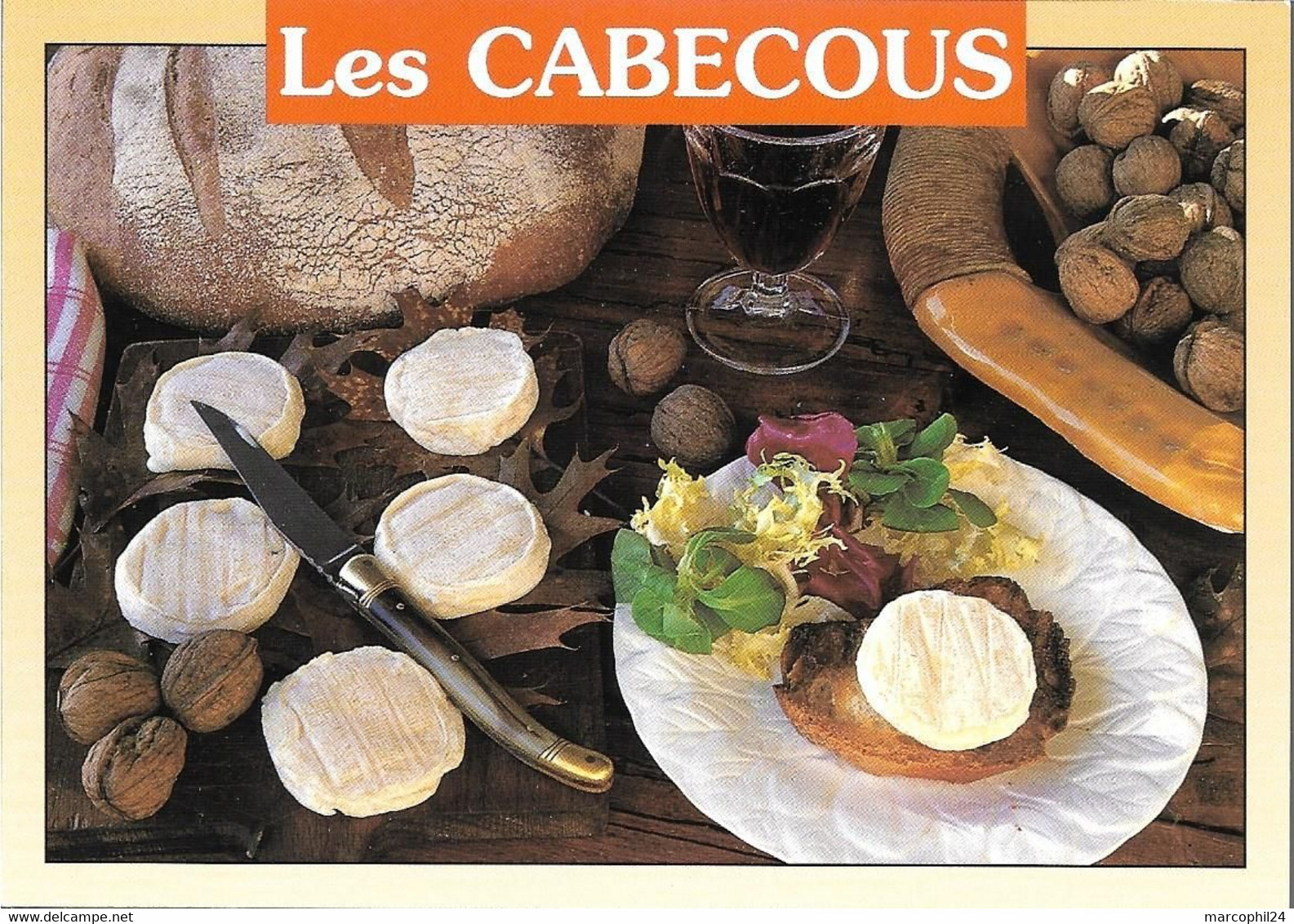 TRADITIONS + Carte Postale Neuve : RECETTE - Les CABECOUS - Fromage De Chèvre + AS DE COEUR 19 44 - Recettes (cuisine)