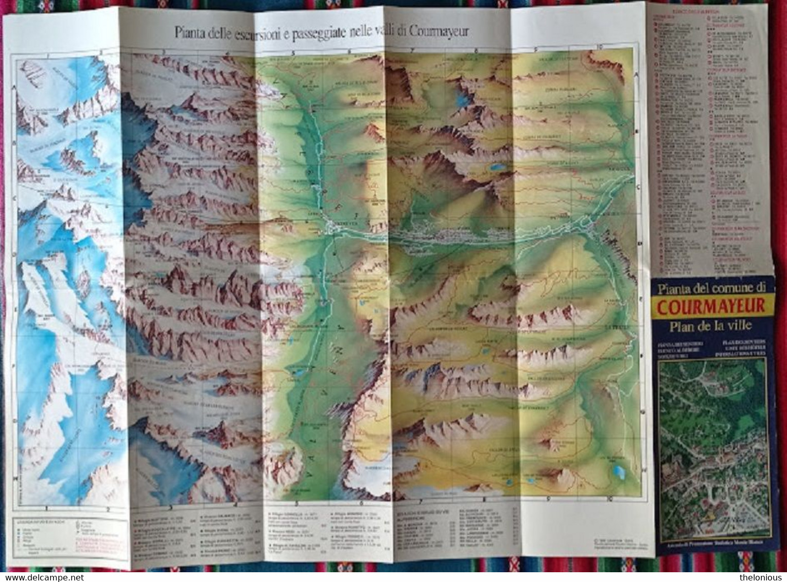 # Vecchia Pianta Del Comune Di COURMAYEUR - Plan De Ville - Toerisme, Reizen