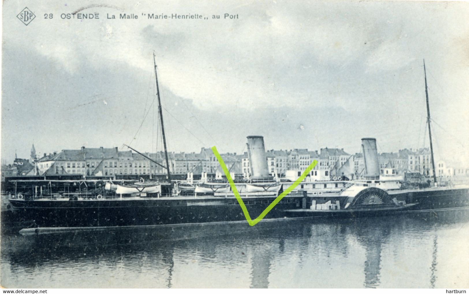 ♥️ Marie Henriette. Au Port (1) (D-16) Maalboot, La Malle, RMT, Sealink. Oostende - Ostende - Oostende