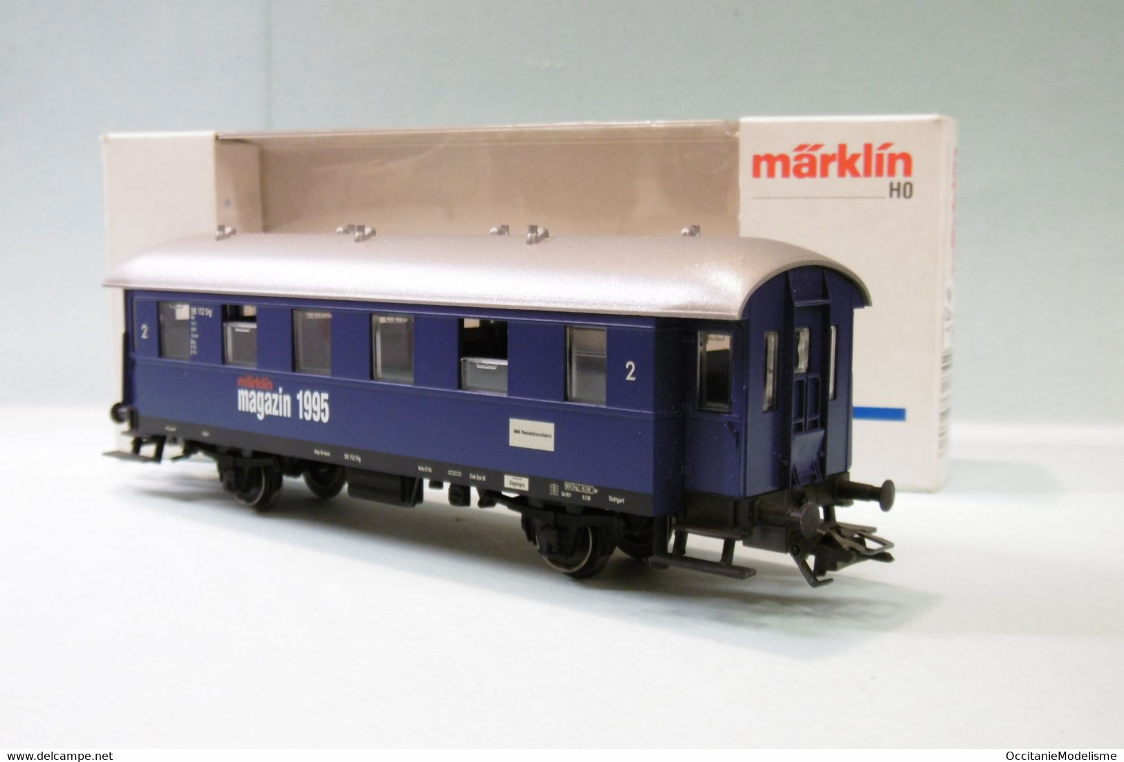 Märklin 3 Rails - VOITURE VOYAGEURS DB Bleu Magazin 1995 Réf. 84235 BO HO 1/87 - Scompartimento Viaggiatori