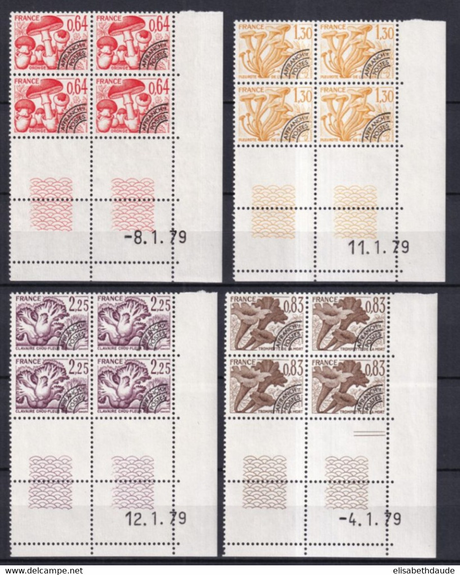 1979 - PREOBLITERES SERIE CHAMPIGNONS !  COINS DATES ! YVERT N° 158/161 ** MNH - - Vorausentwertungen