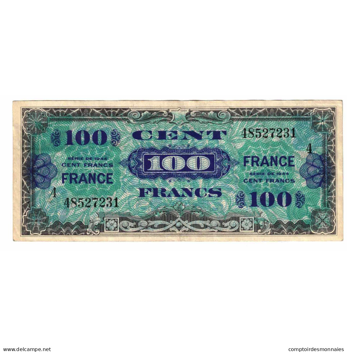 France, 100 Francs, 1945 Verso France, 1944, 48527231, SUP, Fayette:VF 25.4 - 1945 Verso Francés