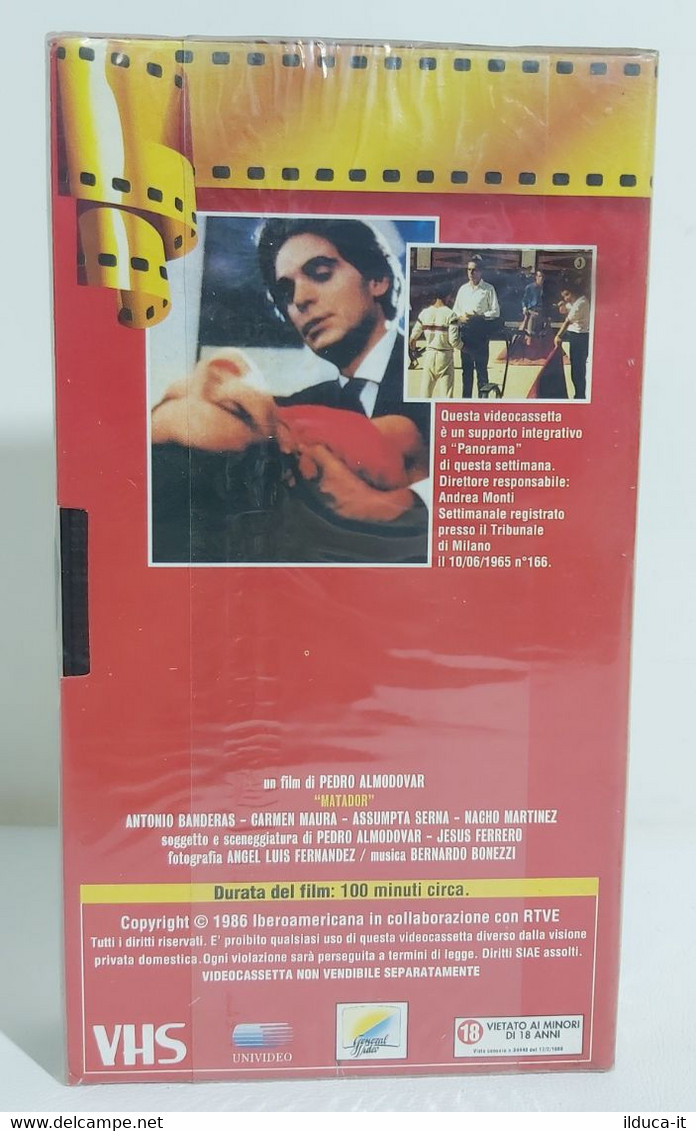 I105593 VHS - MATADOR - Almadovar Banderas - SIGILLATO - Romanticismo