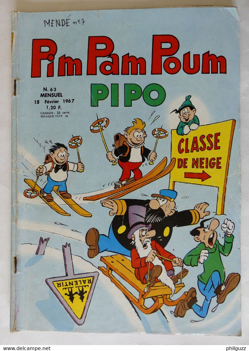 PIM PAM POUM PIPO (Lug)  N°63 PETIT FORMAT 1967 - Pim Pam Poum