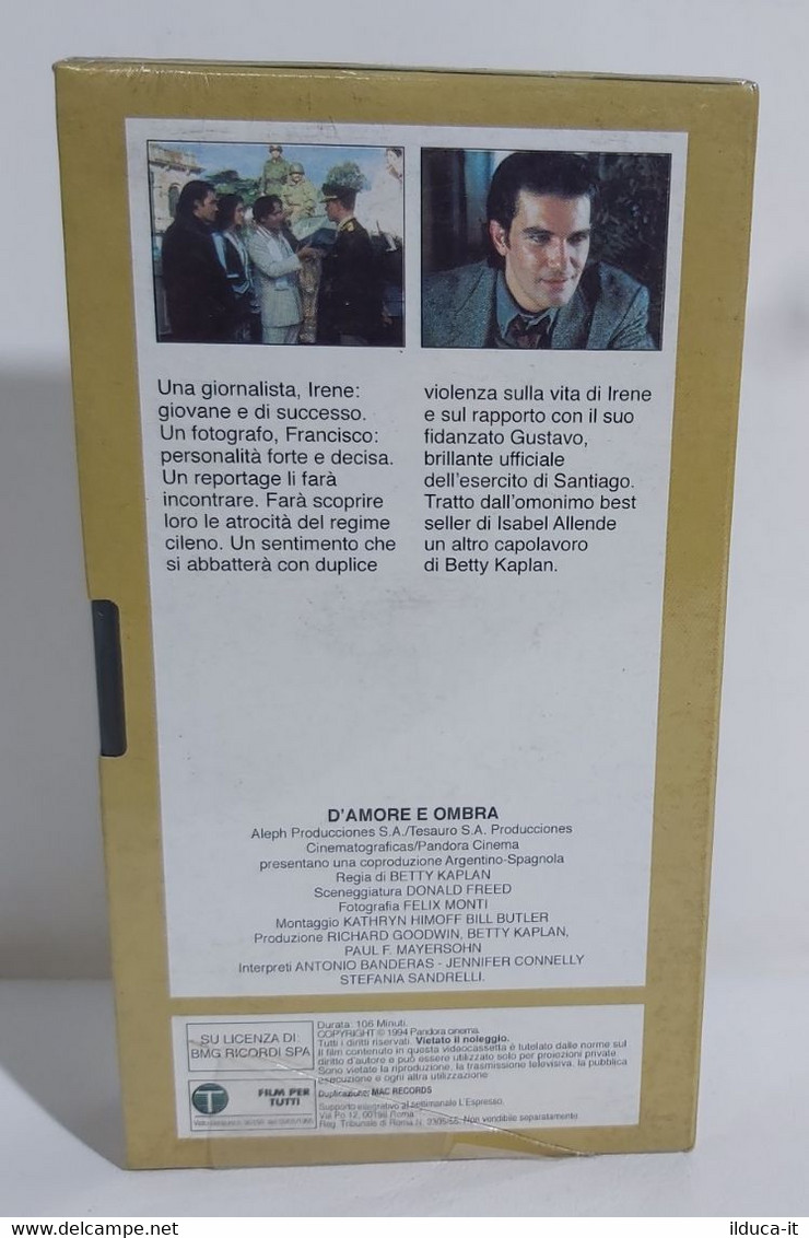 I105603 VHS - D'amore E D'ombra - Betty Kaplan - SIGILLATO - Drama
