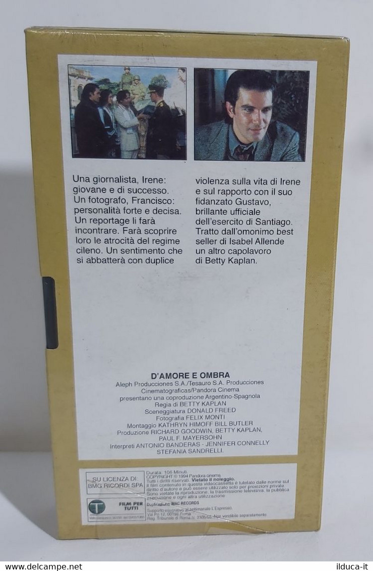 I105603 VHS - D'amore E D'ombra - Betty Kaplan - SIGILLATO - Dramma