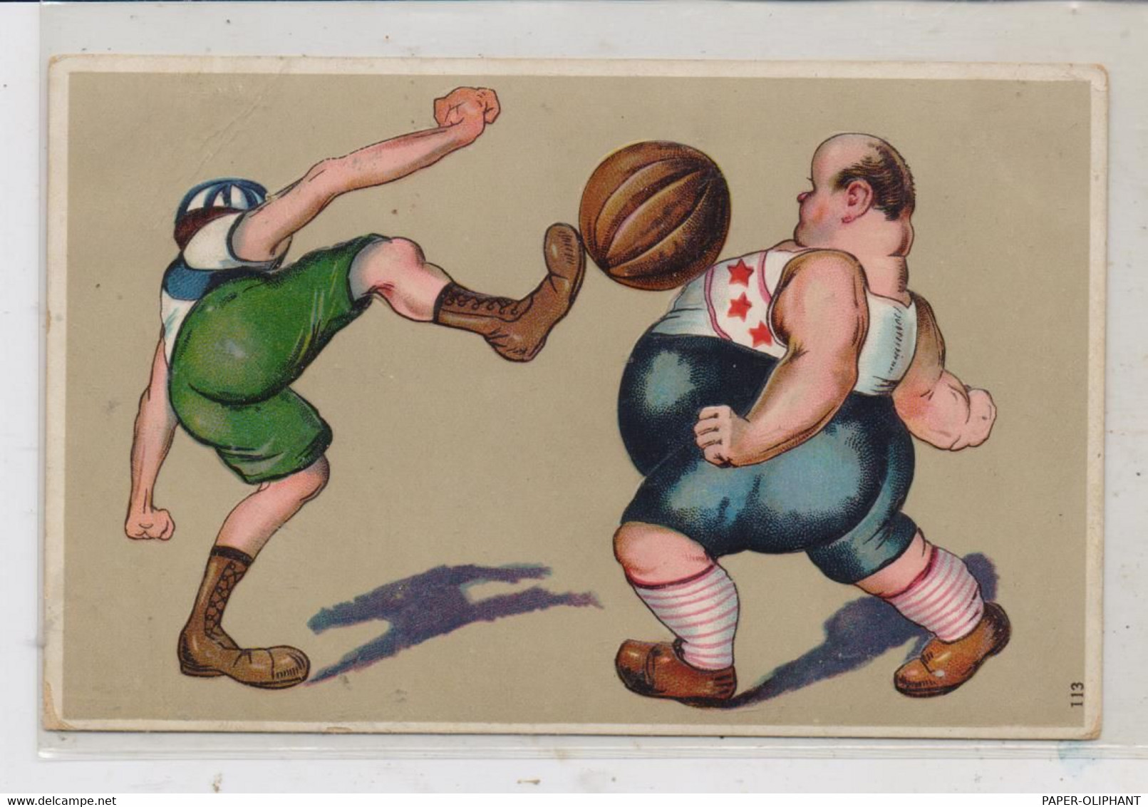 SPORT - FUSSBALL, Homor, Präge-Karte / Embossed / Relief, 1909 - Voleibol