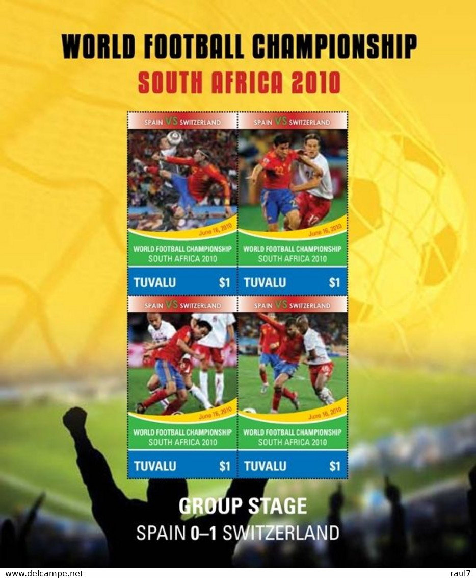 TUVALU 2010 - Coupe Du Monde 2010 En Afrique Du Sud, Espagne Vs Pays Bas - Feuillet Neuf // Mnh - 2010 – South Africa