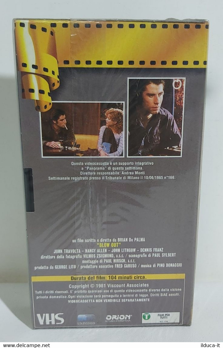 I105612 VHS - Blow Up - Brian De Palma John Travolta - SIGILLATO - Action, Adventure