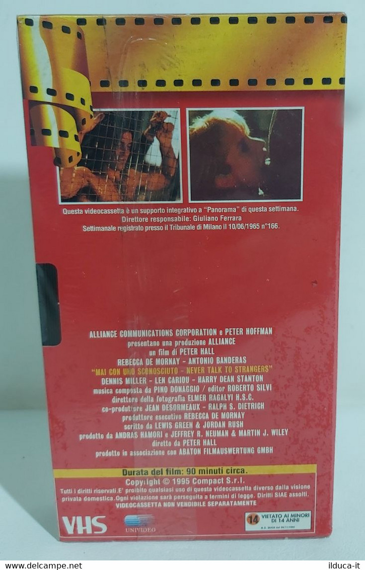 I105614 VHS - Mai Con Uno Sconosciuto - De Mornay Banderas - SIGILLATO - Krimis & Thriller