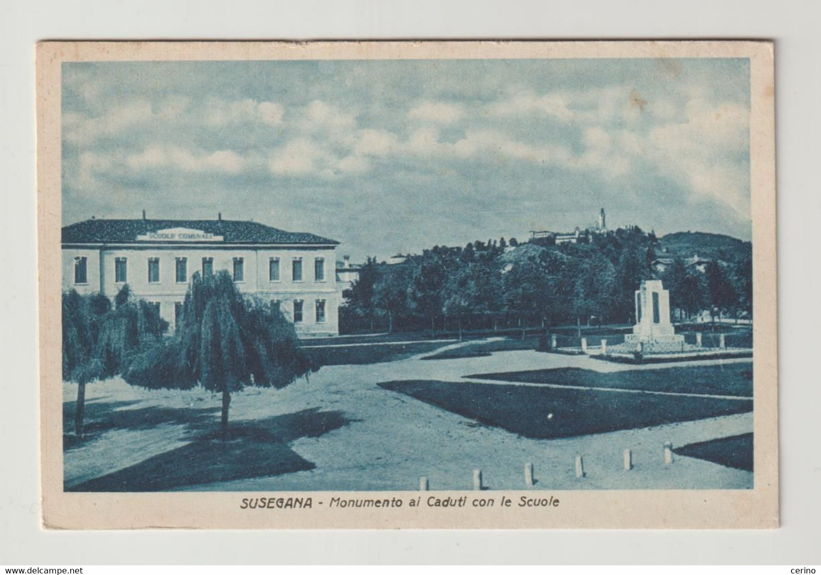 SUSEGANA:  MONUMENTO  AI  CADUTI  CON  LE  SCUOLE  -  FOTO  -  FP - Treviso